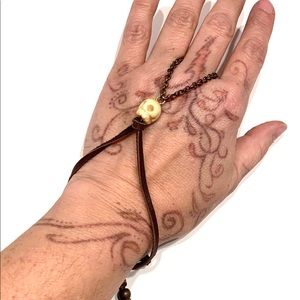 Multi Media Leather Hand chain